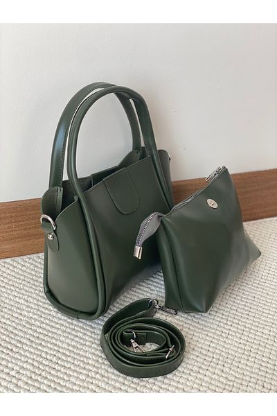 Bagzone Women's Shoulder Bag with Extra Circle with Magnetic Closure