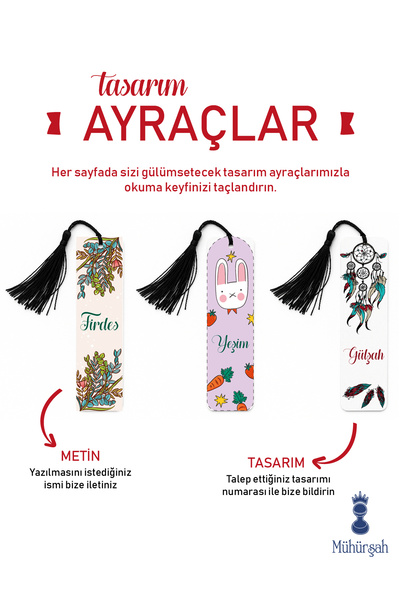 MÜHÜRŞAH Kitap Ayracı, Kişiye Özel Isimli Ayraç, Kişiye Özel Hediye, Kişisell...