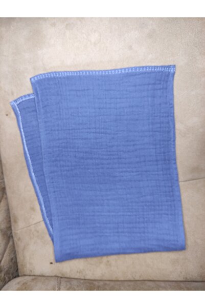 Home %100 Organik Pamuklu 3 Adet 4 Kat Müslin Omuz Emzirme Örtüsü Ağız Mendili 65x24 cm