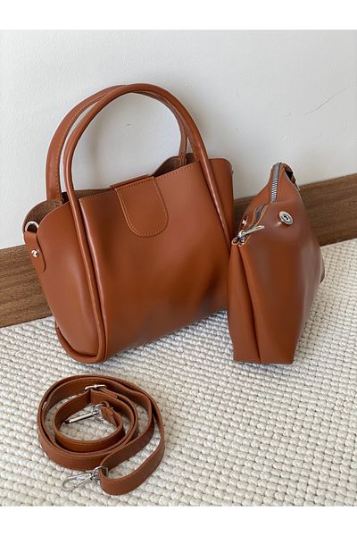 Bagzone Women's Shoulder Bag with Extra Circle with Magnetic Closure