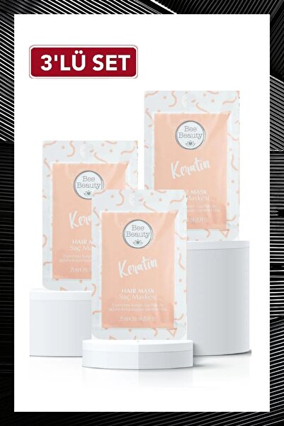 Bee Beauty Keratin Saç Bakım Maskesi Hair Mask 3 Adet Avantajlı Set