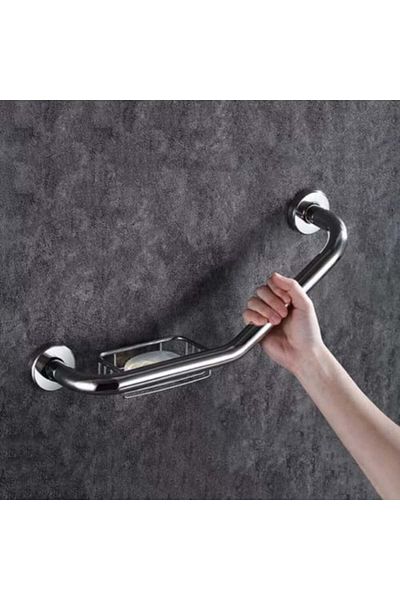 TAFASSELL Silver Steel Handle with Soap Holder