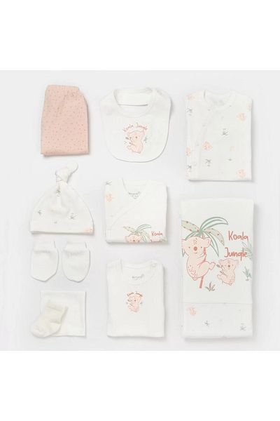 Bibaby Biorganic Koala Jungle 10'lu Hastane Çıkış Seti 63226 Pembe