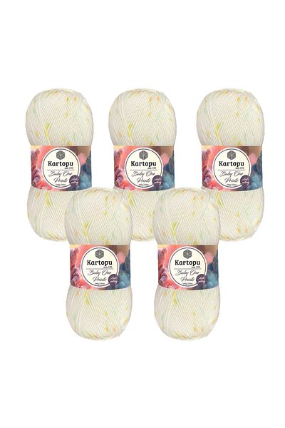 Kartopu Baby One Prints Baby Knitting Yarn 5 Pack – Μαλακό και πολύχρωμο νήμα μωρού Αρ. χρώματος: B2538