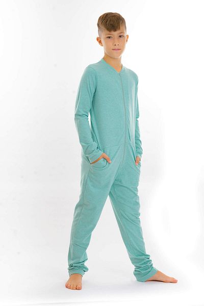 dendy Chlapecký overal pyžamový dlouhý Light blue 89/152