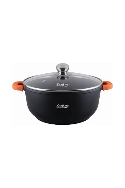Heinner Cast aluminum saucepan with lid 24x11.5CM 4.4L DARK LINE induction