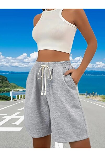 berfmoda MEVSİMLİK GRİ ŞORT YAZLIK