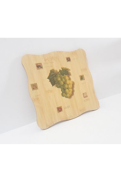 Penguen Patterned Wooden Trivet 19.5X19.5 cm