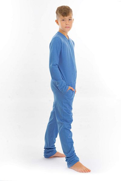 dendy Chlapecký overal pyžamový dlouhý Sea blue 95/170