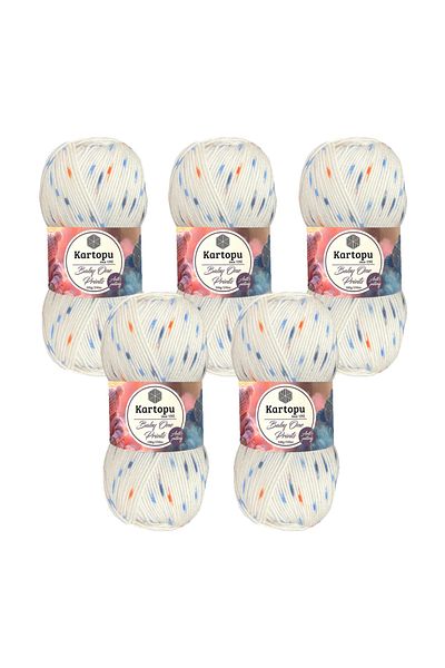 Kartopu Baby One Prints Baby Knitting Yarn 5 Pack – Μαλακό και πολύχρωμο νήμα μωρού Αρ. χρώματος: B2525