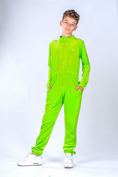 dendy Chlapecký overal plyšový dlouhý Apple green 372/158