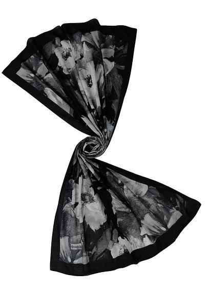 mim eşarp Emproyal Organic Cotton Flower Pattern Shawl 75X190 cm