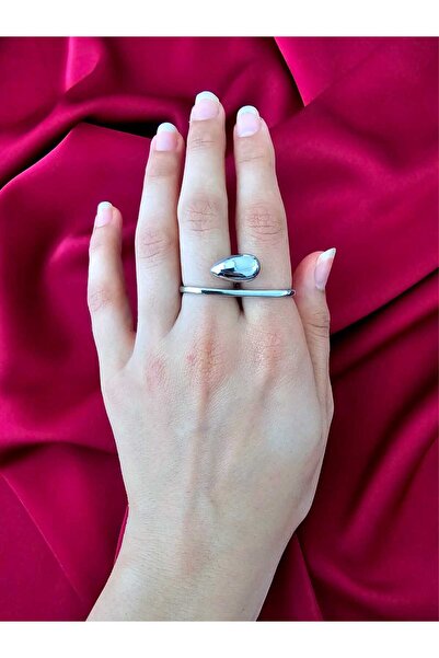 Zivazer Store خاتم نسائي من الفولاذ المقاوم للصدأ قابل للتعديل يمكن ارتداؤه ب...