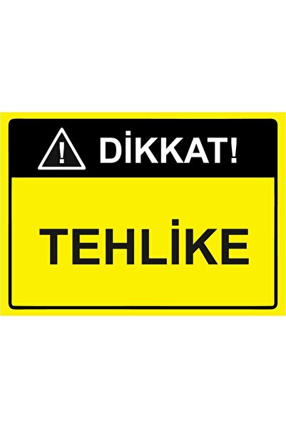 ZiPrinter انتبه! لافتة تحذير خطر من مادة PVC مقاس A4 21×30 سم