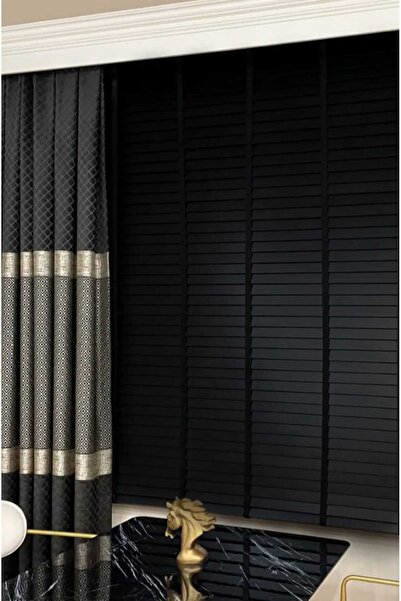 ömer ilhan gerçek ahşap jaluzi perde siyah rengli ahşap jaluzi perde