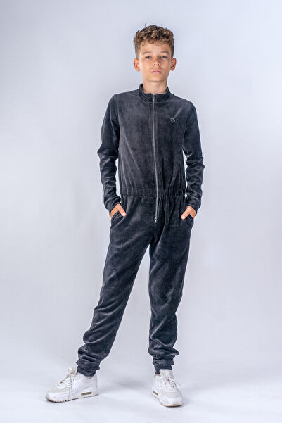 dendy Boys' long plush jumpsuit Black 381/134