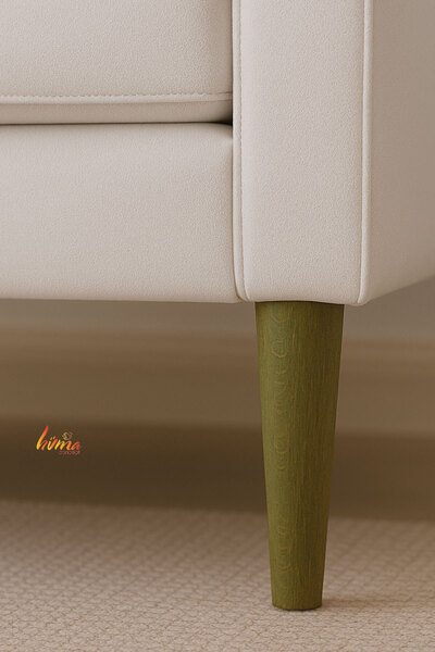 GLASWEN 2 Pieces Wooden Legs 15 cm Forest Green M8 Screwed Connection Apparatus Cabinet Furniture Sofa Sofa Support