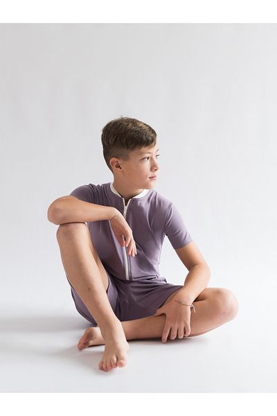 dendy Chlapecký overal pyžamový krátký Lilac 236/164