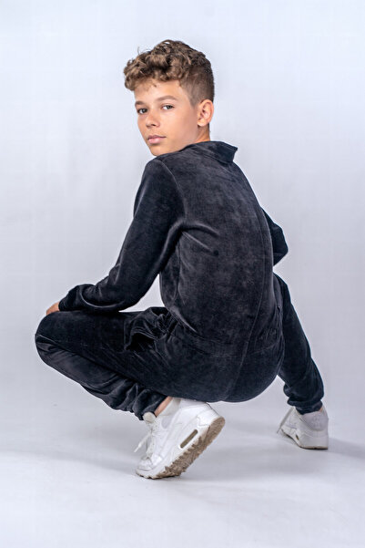 dendy Boys' long plush jumpsuit Black 381/134