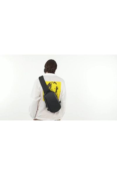 Newish Polo Newish Polo Cross Shell Backpack - Body Bag with Single Back Strap USB and Headphone Output - Uziko 2406
