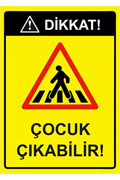 BBO REKLAM Attention! The Child Can Exit! Warning Sign Photolumen 70X100 cm