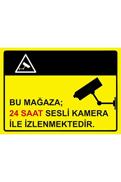 ZiPrinter This Store Is Being Monitored 24 Hours by Audio-Video Camera Isg Warning Sign Pvc A4 21X30 cm
