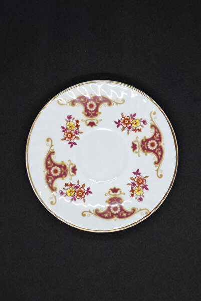 ABBETC Fine Bone China English Red Antique Double Coffee Cup 120 ml