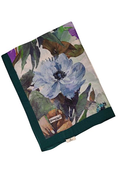 mim eşarp Σάλι Emproyal Οργανικό Βαμβάκι με μοτίβο λουλουδιών 75x190 cm