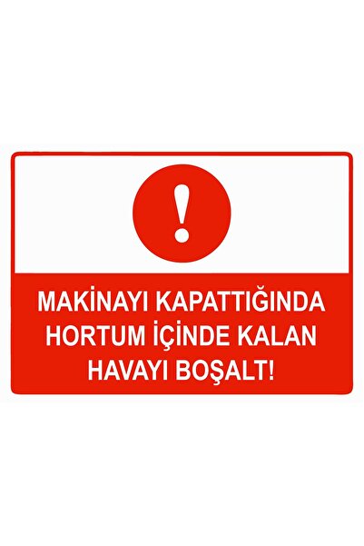 ZiPrinter إعادة تعبئة الهواء المتبقي في الخرطوم عند إيقاف التشغيل، لافتة تحذير مغلفة مقاس 21×30 سم