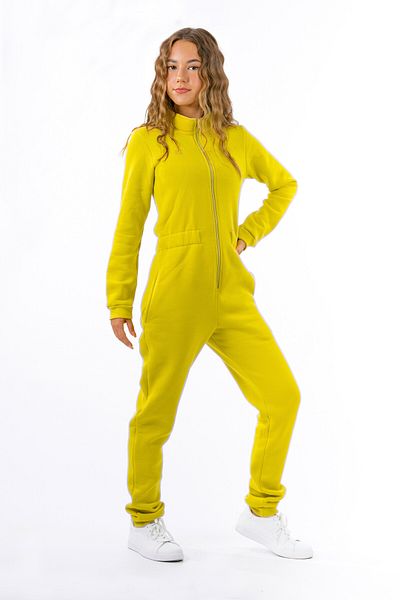 dendy Girls' long tracksuit overalls Lime 290/128