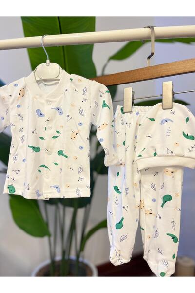 yaman kids Bird Detailed Hat Baby Jumpsuit