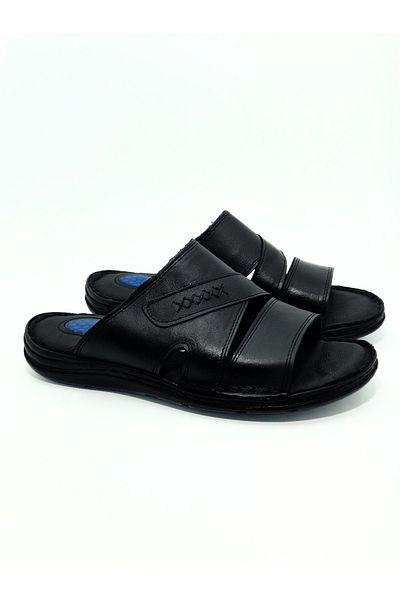 ZSHOES Ανδρικές παντόφλες 100% ΕΣΩΤΕΡΙΚΟ/ΕΞΩΤΕΡΙΚΟ Γνήσιο Δερμάτινο Ορθοπεδικό Τζελ Πάτο