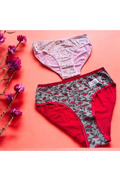 EM&FA TEKSTİL 4-Piece Colorful Mixed Bamboo Panties