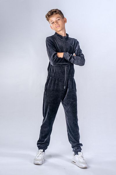dendy Boys' long plush jumpsuit Black 381/134