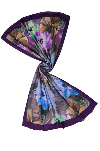 mim eşarp Emproyal Organic Cotton Flower Pattern Shawl 75X190 cm