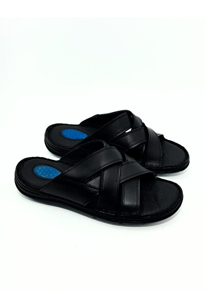 ZSHOES 100% Inner/Outer Genuine Leather Orthopedic Gel Sole Men's Slippers