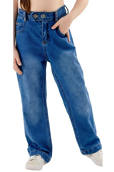 GİYİCEM TEKSTİL Girls' Thick-Legged Jeans 2100