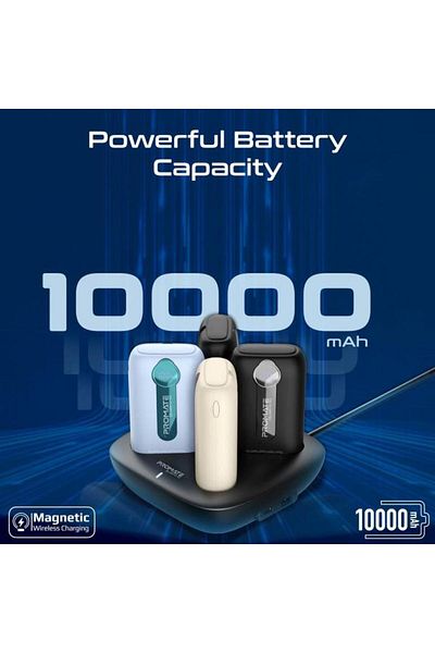 Promate Promate Charging Station 10000mAh Power Bank and 4-in-1 Magnetic Charging Base 30W Fast Charging