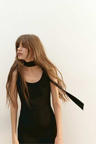 H&M Şallı Bedene Oturan Elbise