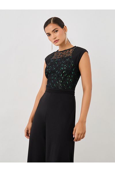 Styli Embellished Sleeveless Wide Leg Jumspuit