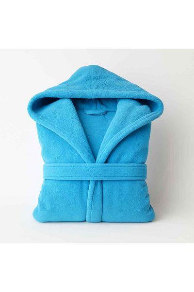 Alesta Home Βαμβακερή μπουρνούζι με κουκούλα BRNZ029