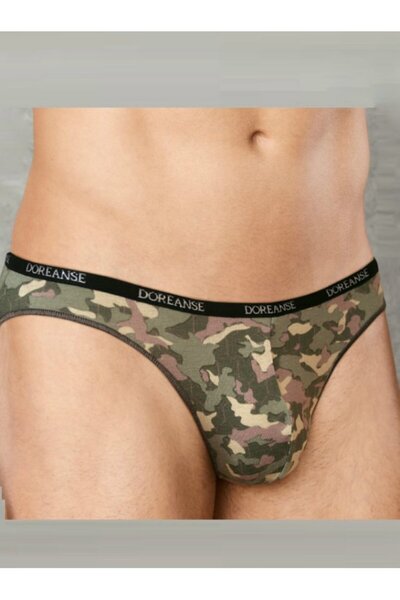 NazikEndam Men's Modal Camouflage Printed Briefs Slip 1335