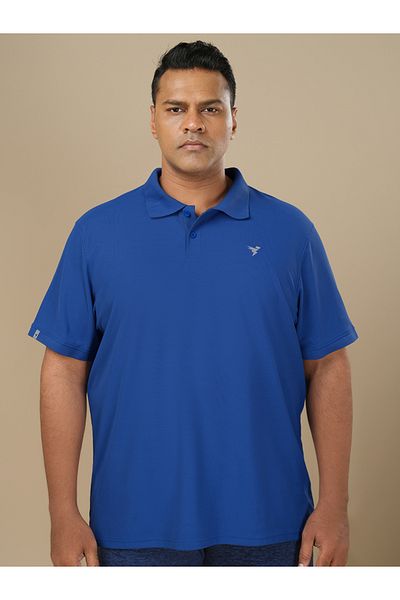 Technosport By Styli Plus Size Solid Short Sleeve Polo T-Shirt