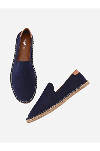 Styli Contrast Stitch Detail Slip On Espadrilles