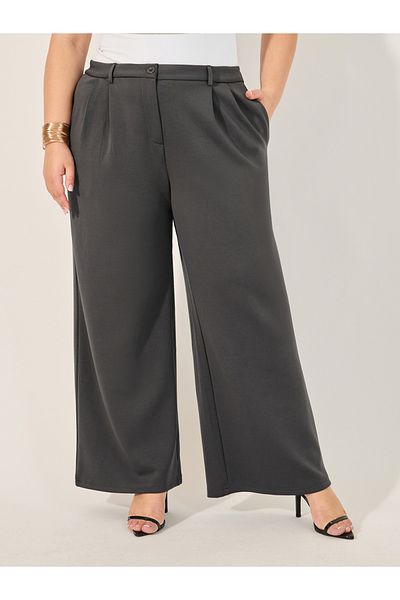Styli Solid Wide leg tailored trouser