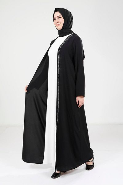 Beyza Μαύρο κοστούμι Abaya 9322