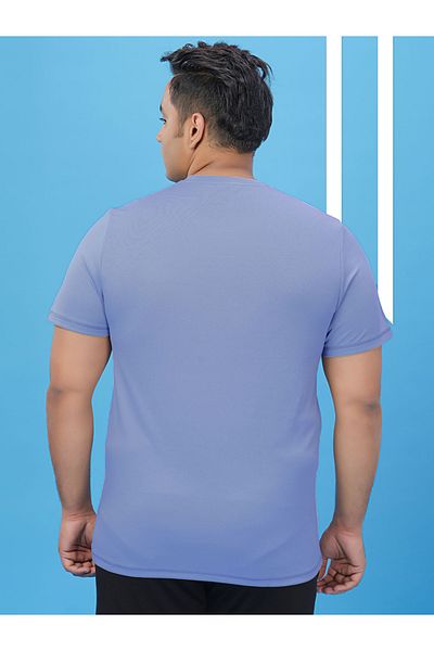 Technosport By Styli Plus Size Solid Round Neck Slim Fit T-Shirt with TECHNOCOOL+