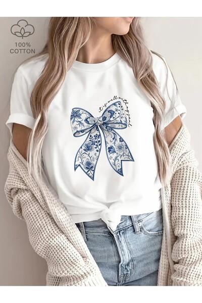 l'eivor Tricou de damă cu imprimeu cu design special Ribbon