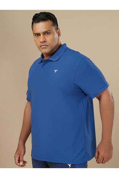 Technosport By Styli Plus Size Solid Short Sleeve Polo T-Shirt
