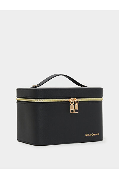 Styli حقيبة غسيل بسحاب مع تفاصيل الشعار ومقبض علوي